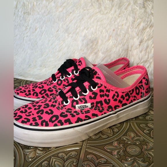 Vans Pink and Black Leopard Sneakers size 3 - Picture 9 of 16